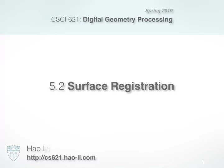 5 2 surface registration