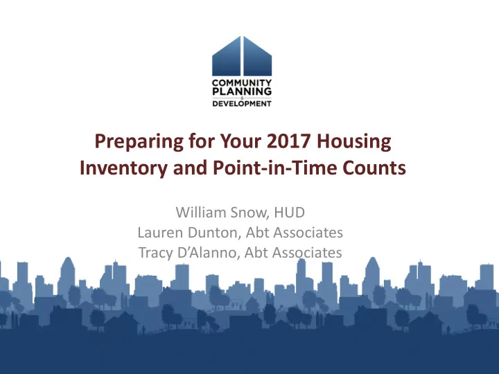preparing for your 2017 housing inventory and point in