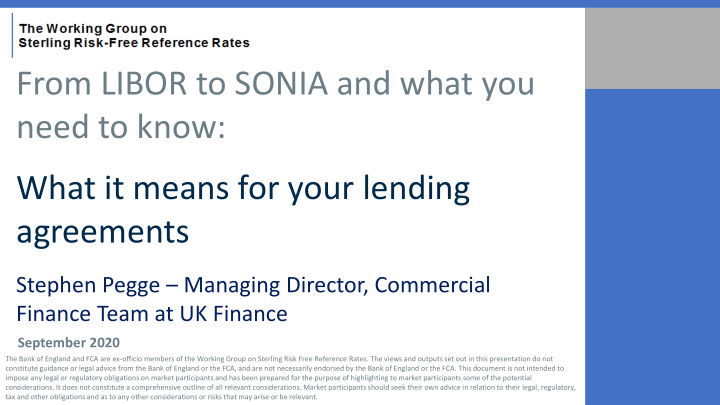 from libor to sonia and what you
