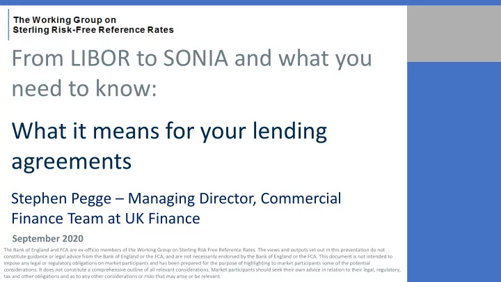 from libor to sonia and what you