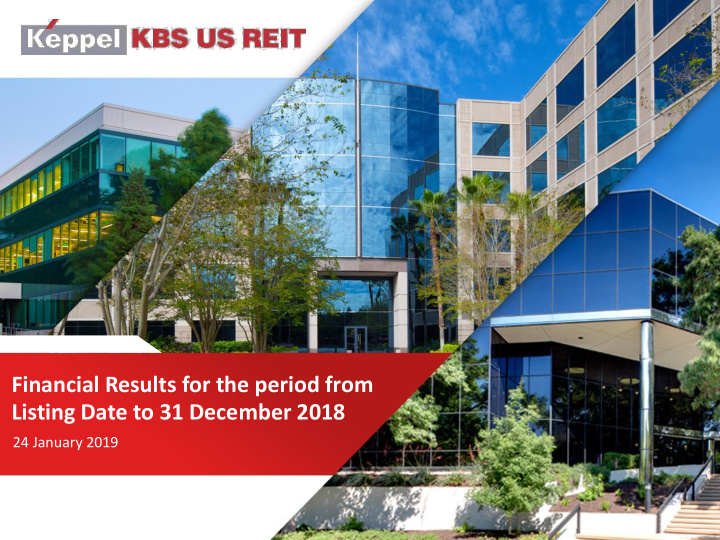 listing date to 31 december 2018