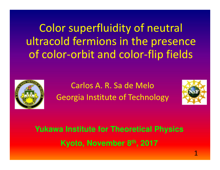 color superfluidity of neutral ultracold fermions in the