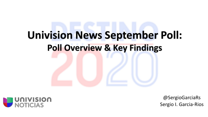 univision news september poll