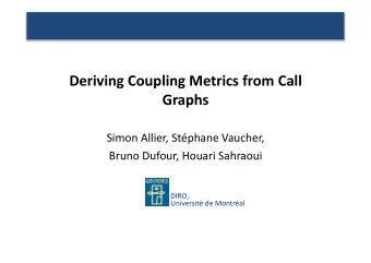 DerivingCouplingMetricsfromCall  Graphs