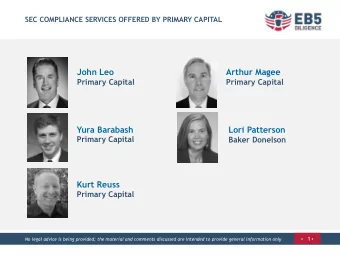 Yura Barabash  Lori Patterson  Primary Capital  Baker Donelson  Kurt Reuss  Primary Capital