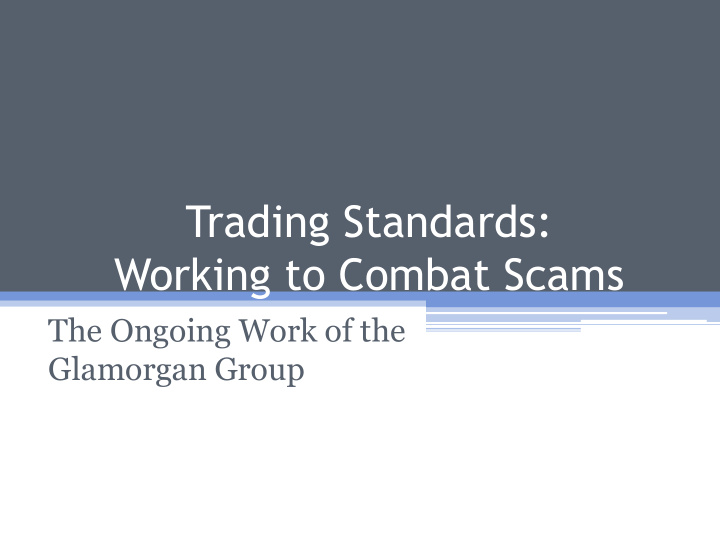 working to combat scams