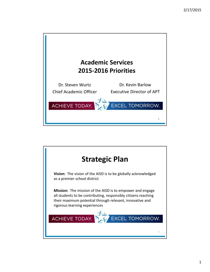 strategic plan