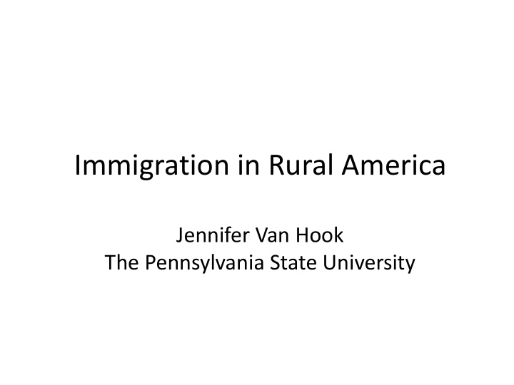 immigration in rural america