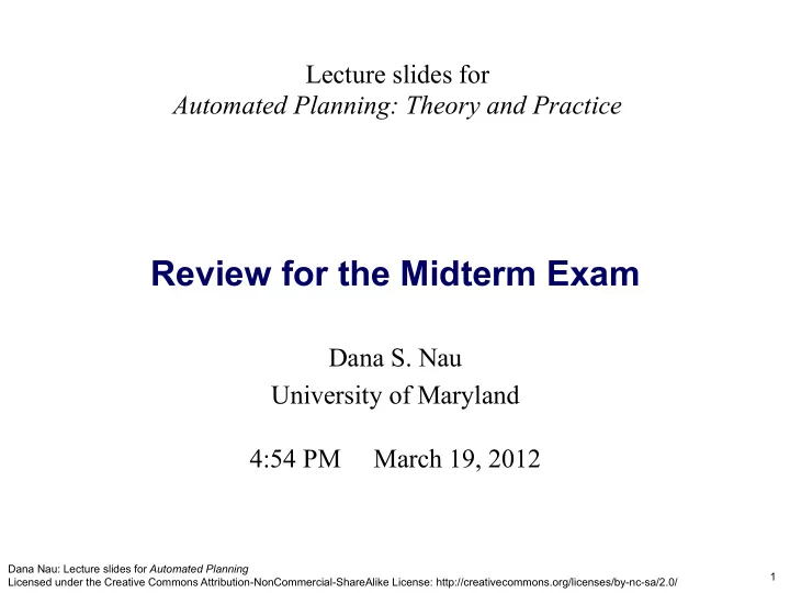 review for the midterm exam