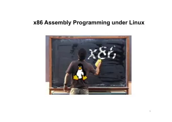 x86 Assembly Programming under Linux  1    2    Control Flow Instructions  Data Movement