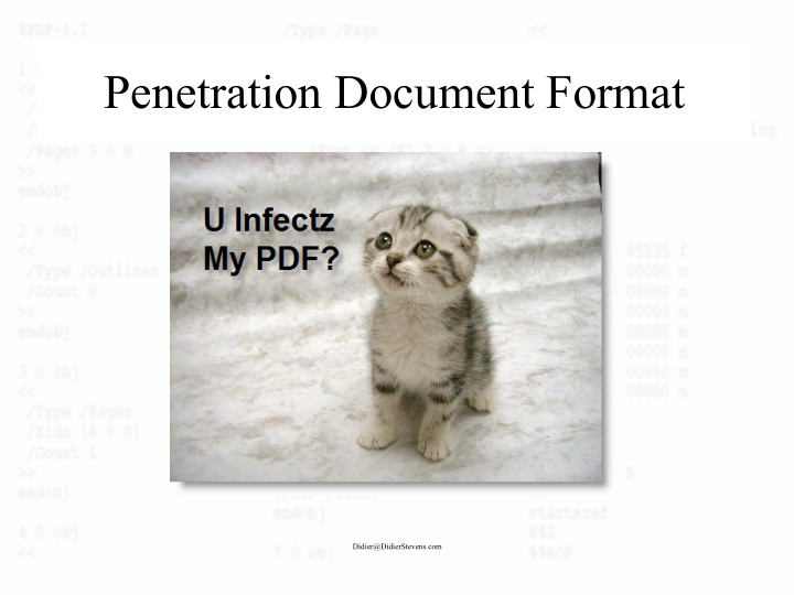 penetration document format