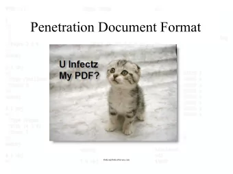 Penetration Document Format  Didier@DidierStevens.com  Didier@DidierStevens.com