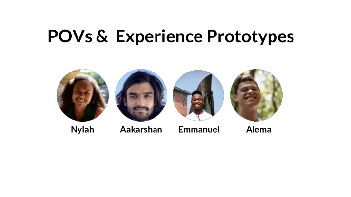 povs experience prototypes