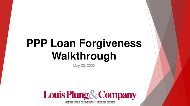 ppp loan forgiveness