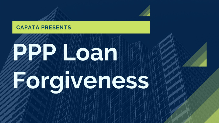 ppp loan forgiveness ppp loans