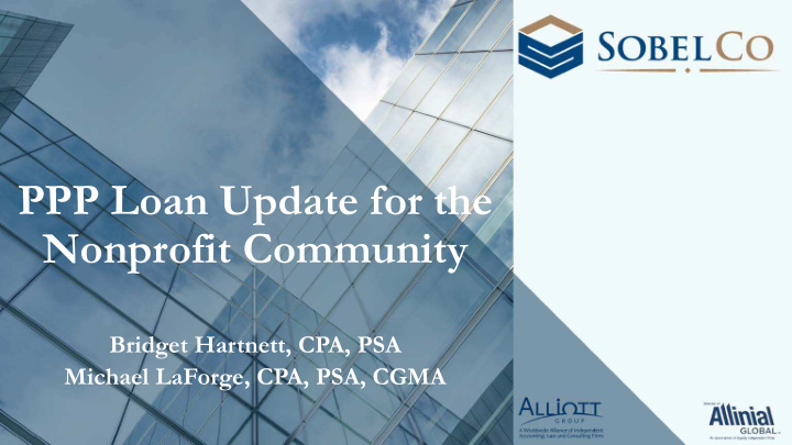 ppp loan update for the nonprofit community