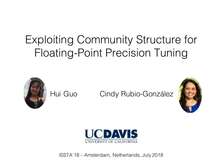 exploiting community structure for floating point