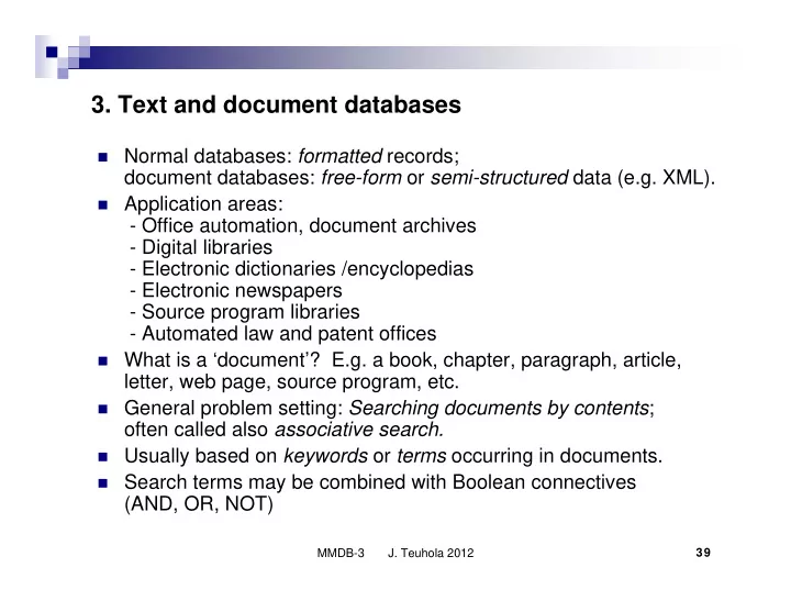 3 text and document databases