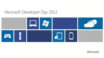 T  alk Outline  Platform Overview  Introducing Metro style games    App Model  Object model for