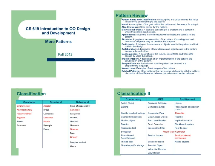 pattern review