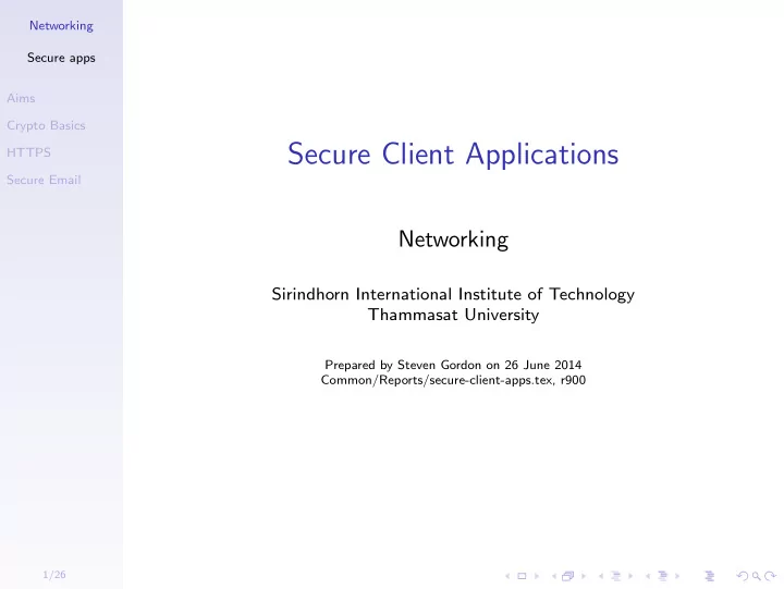 secure client applications