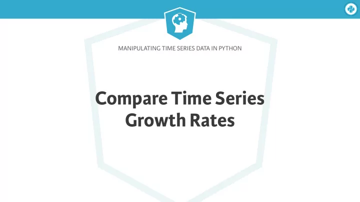 compare time series growth rates