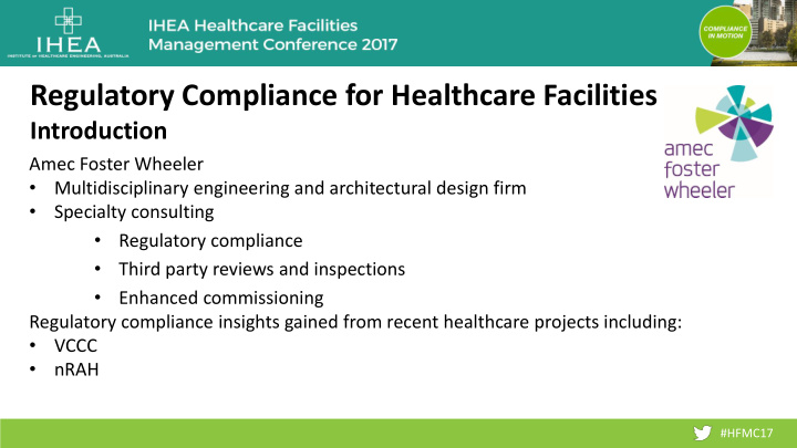 regulatory compliance for healthcare facilities