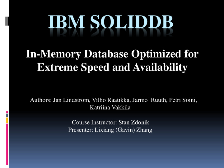 ibm soliddb