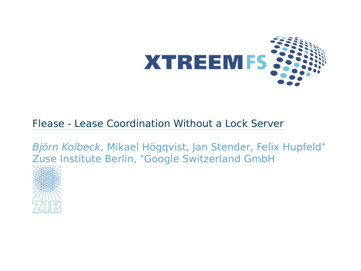 flease lease coordination without a lock server