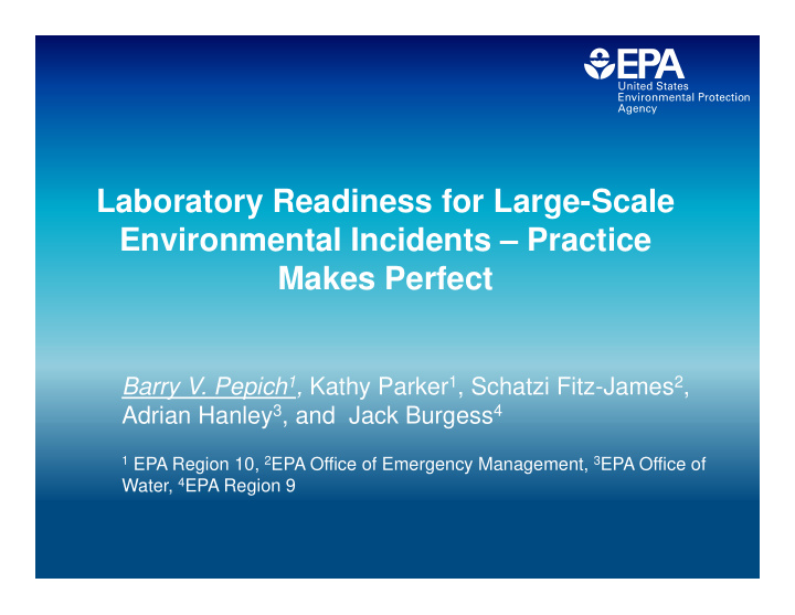 laboratory readiness for large scale l b t r di f l s l