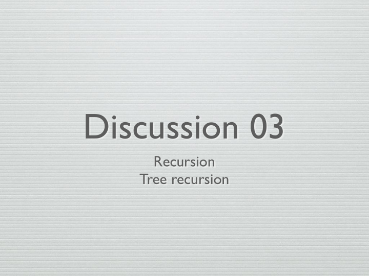 discussion 03