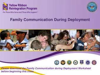 Family Communication During Deployment  Please download the Family Communication during Deployment
