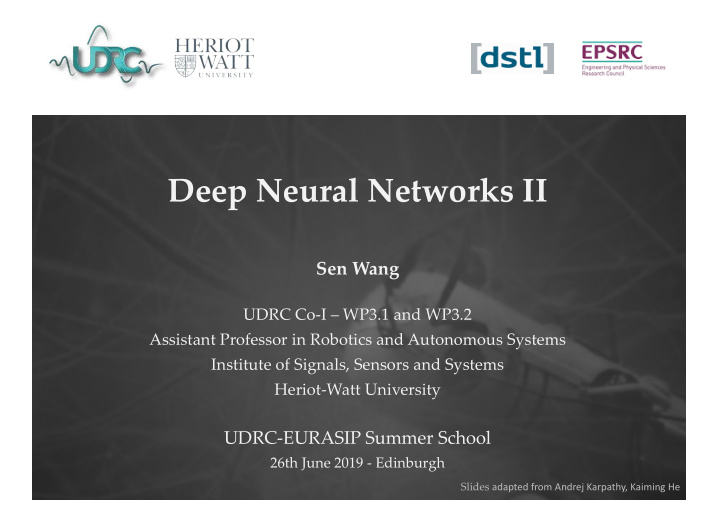 deep neural networks ii
