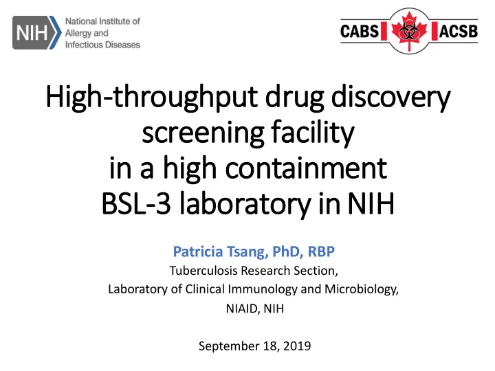 hi high throughput drug di disco cove very y scree eening