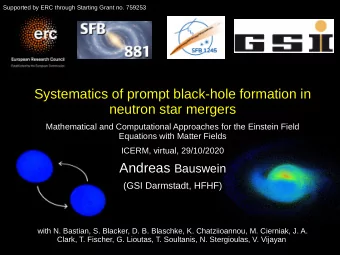 Systematics of prompt black-hole formation in  neutron star mergers  Mathematical and Computational