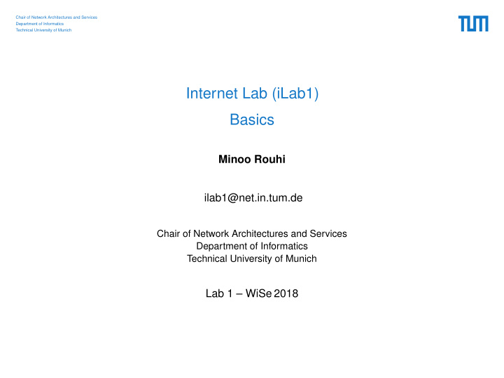 internet lab ilab1 basics