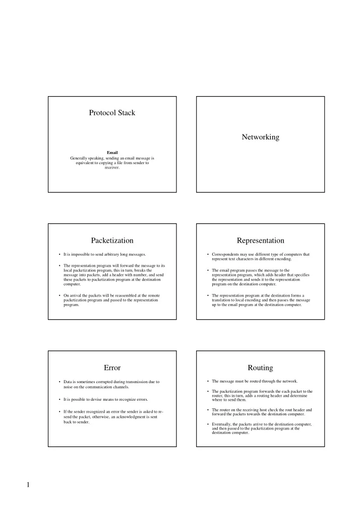 protocol stack networking