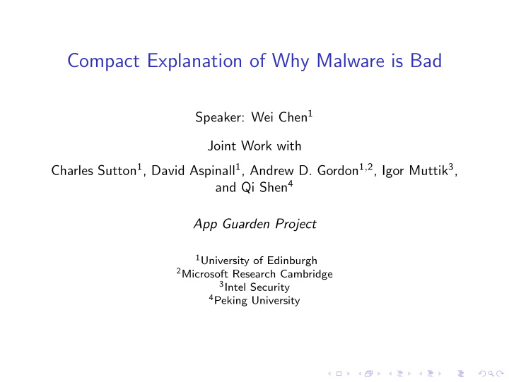 compact explanation of why malware is bad
