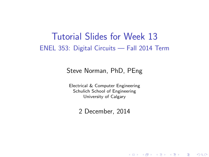 tutorial slides for week 13