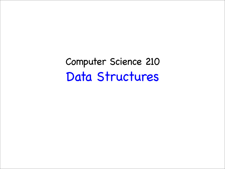 data structures summary