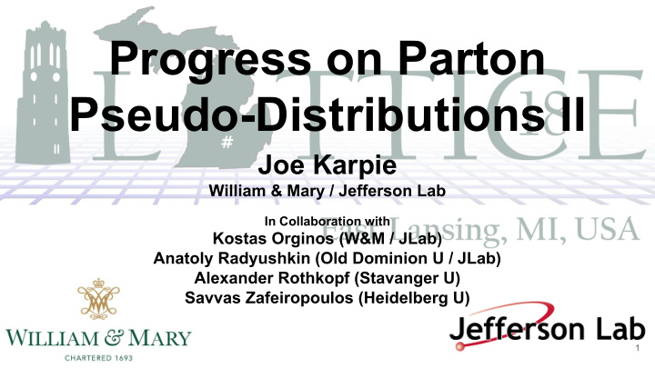 progress on parton pseudo distributions ii