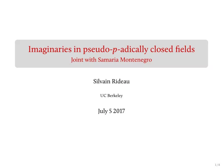imaginaries in pseudo p adically closed fields