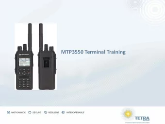 MTP3550 Terminal Training  Power On/Off  Powering On    Press and hold the On-Off/End/Home key