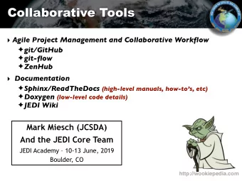 Collaborative Tools  Agile Project Management and Collaborative Workflow  git/GitHub