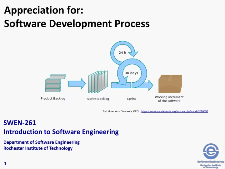 appreciation for software development process