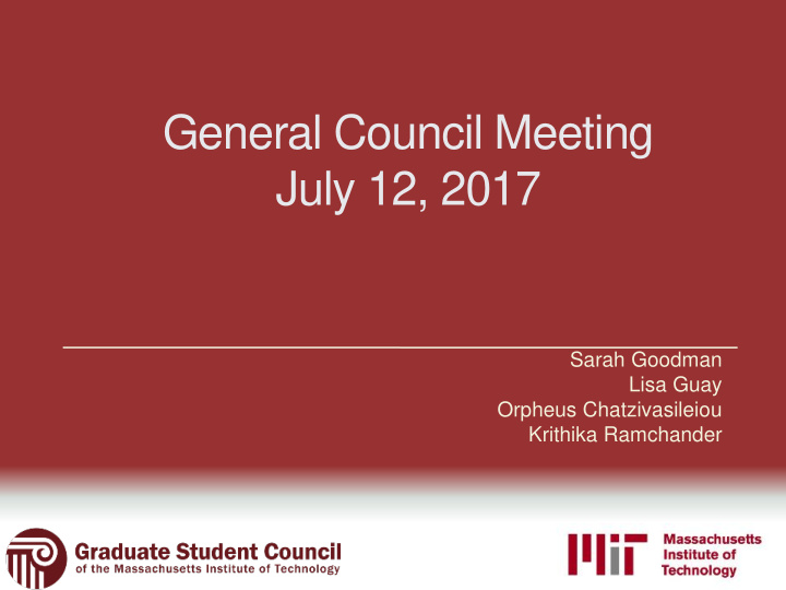 general council meeting july 12 2017