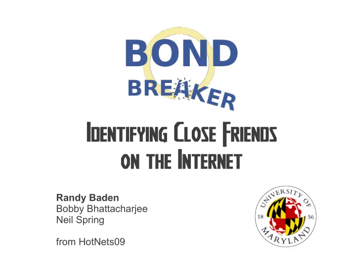 identifying close friends on the internet
