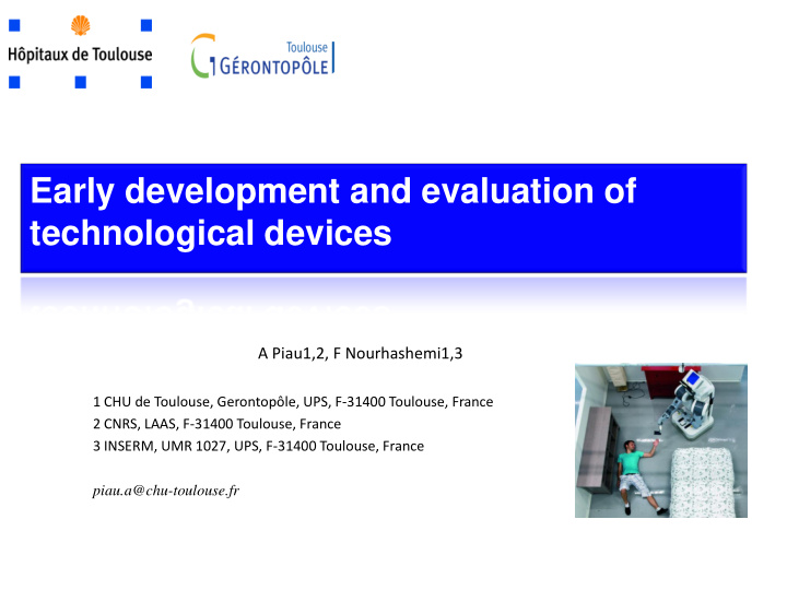 early development and evaluation of
