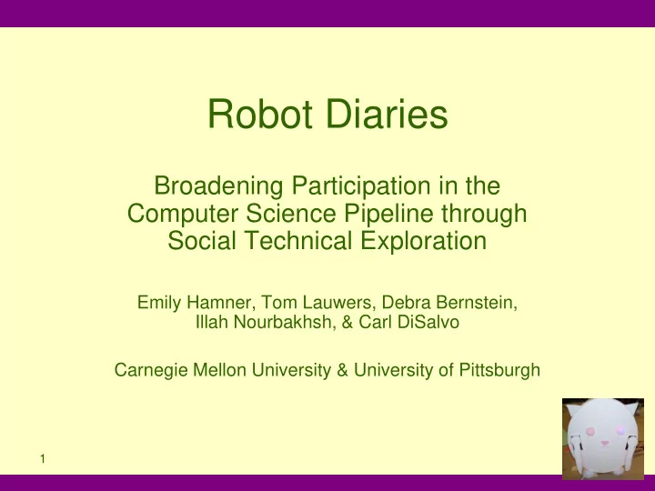 robot diaries