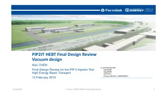 PIP2IT HEBT Final Design Review  Vacuum design  Alex CHEN  In partnership with:  Final Design